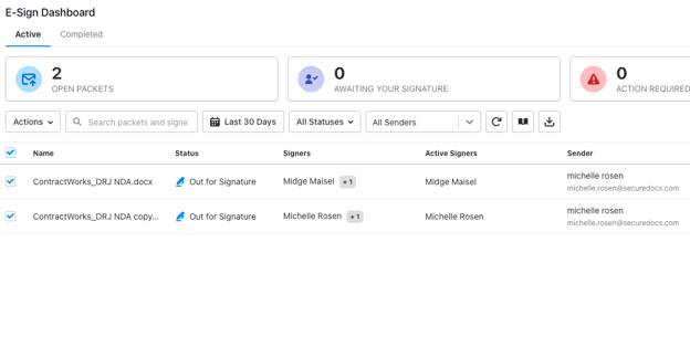 Selecting Active Packets