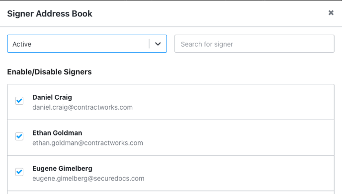 Signer Address Book
